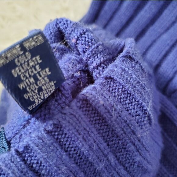 Karen Scott Pullover Crewneck Sweater Royal Blue Size L - Picture 7 of 11